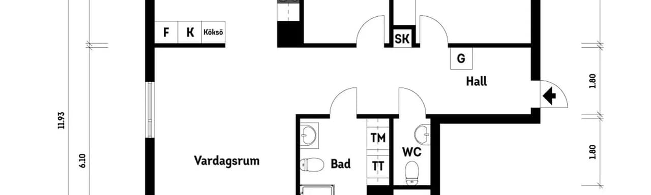 Floor plan for Soldathemsgatan 2