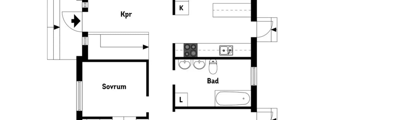 Planritning för Bläsingevägen 9
