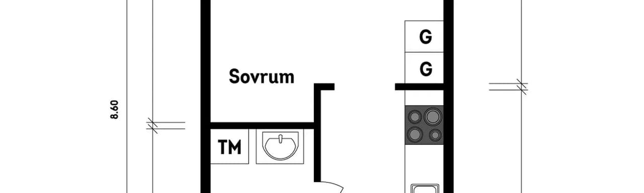 Planritning för Bandtraktorgatan 1