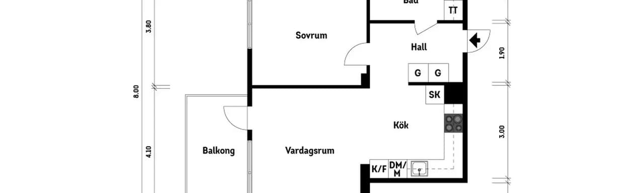 Planritning för Gårdstensvägen 120