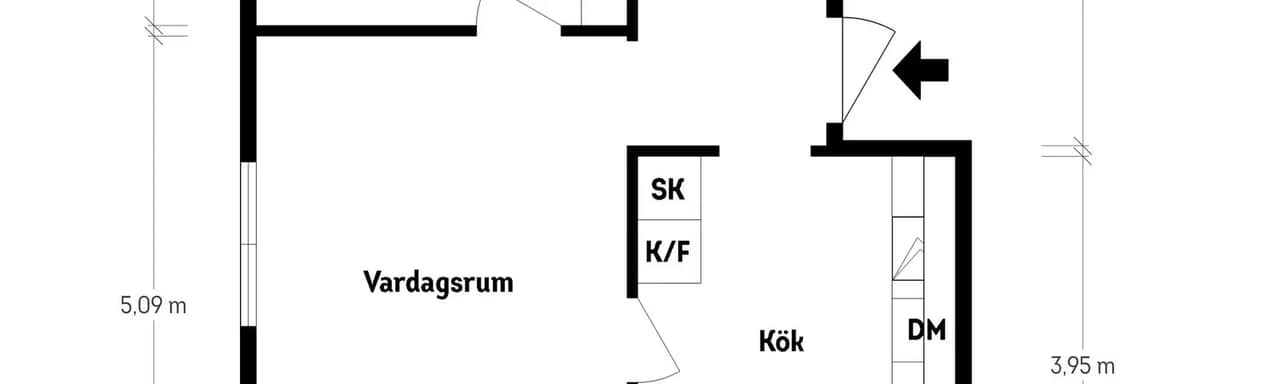Floor plan for Lådämnesgatan 7