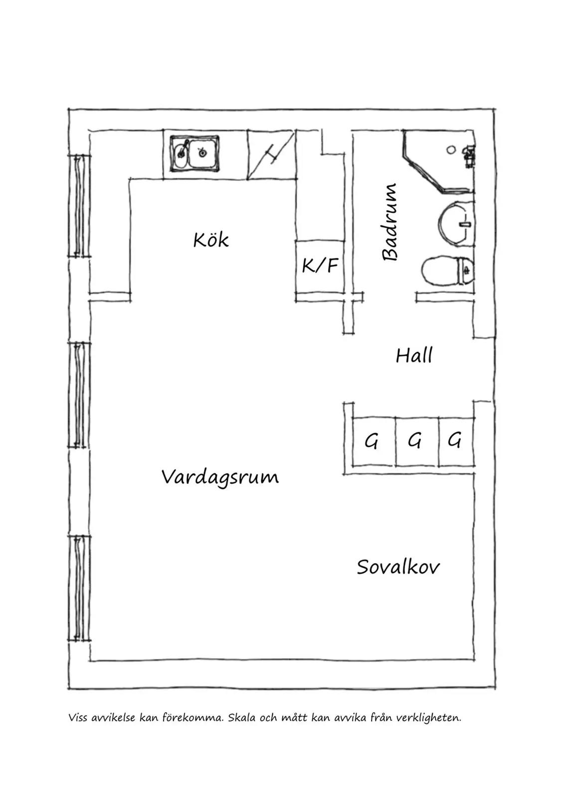 Planritning för Hjalmar Brantingsgatan 17