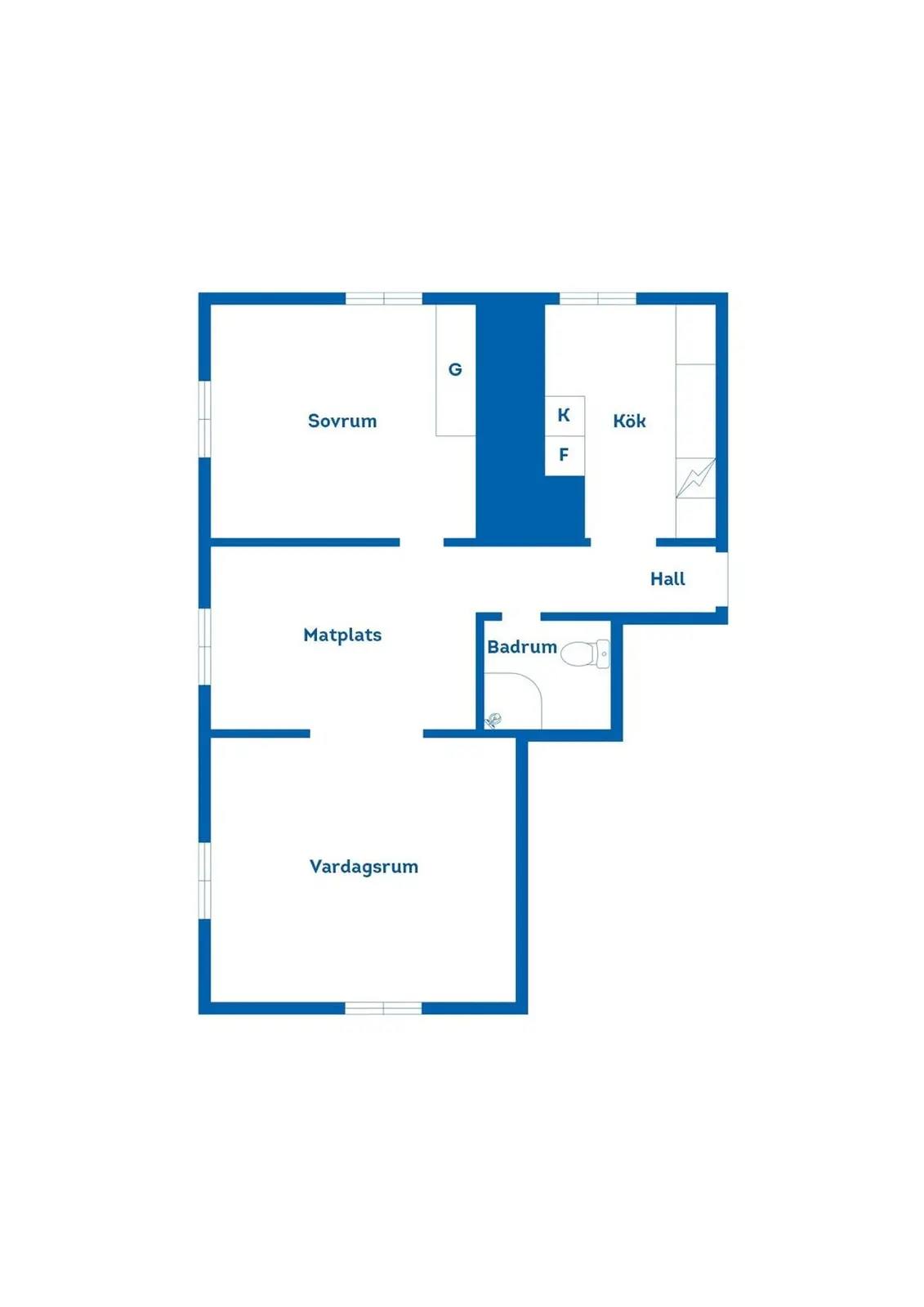 Floor plan for Myntgatan 19