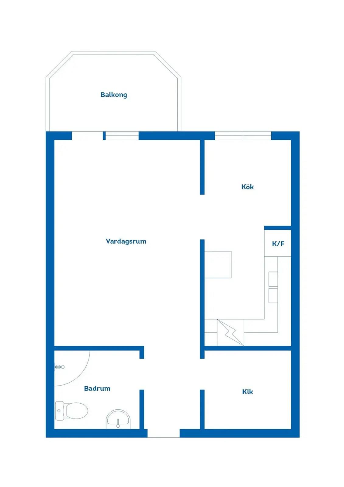 Floor plan for Ymergatan 4A
