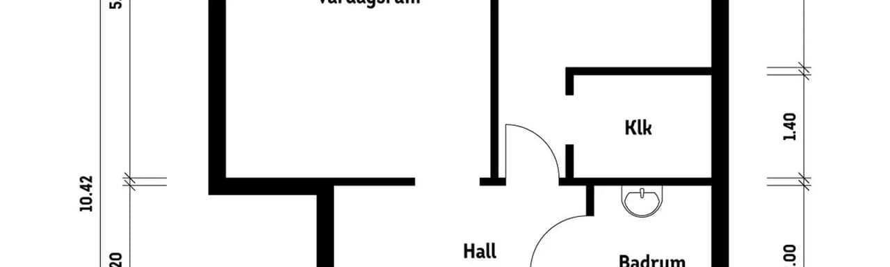 Floor plan for Batterigatan 11B