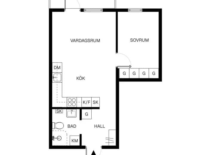 Floor plan for Rabattvägen 42, våning 5 av 5