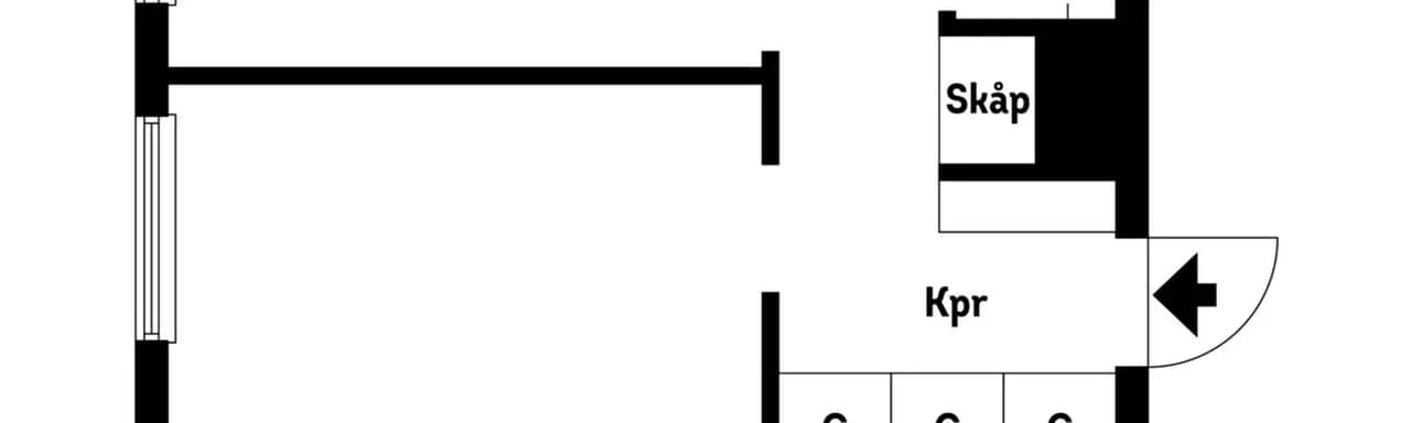Planritning för Liedbergsgatan 41 B
