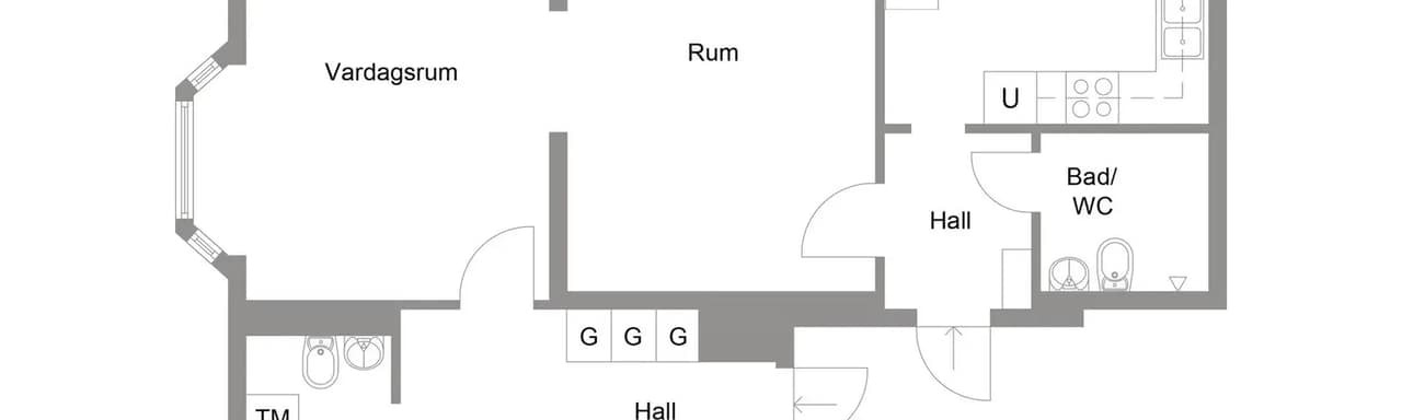 Planritning för Haga parkgata 9A