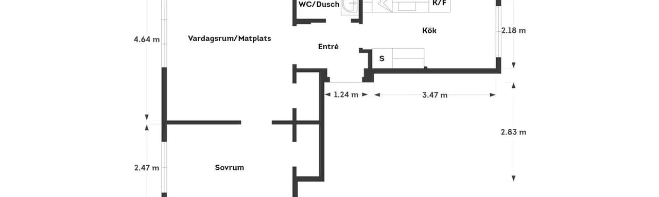 Planritning för Lambergsgatan 2B