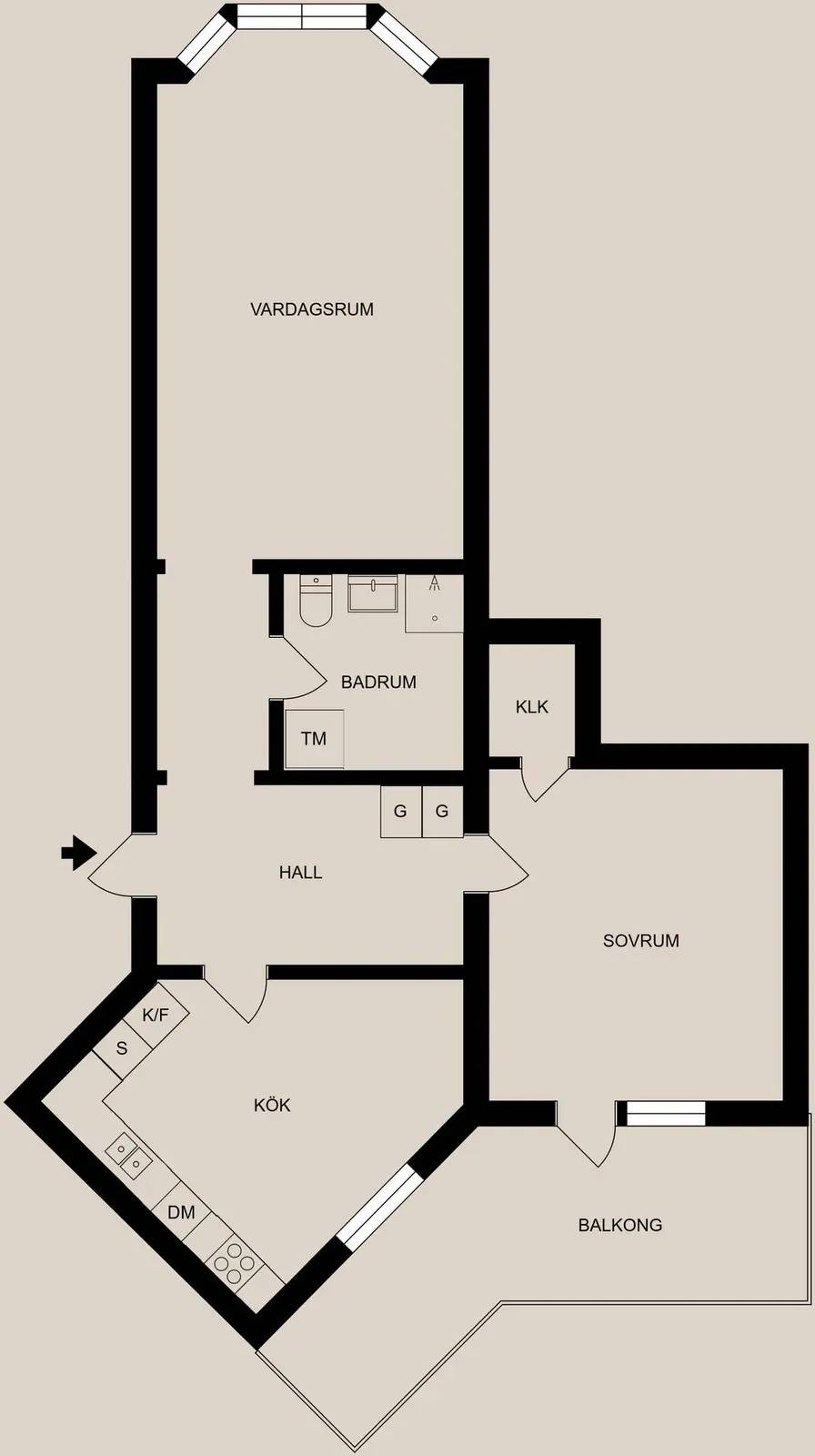 Floor plan for Kungsgatan 7
