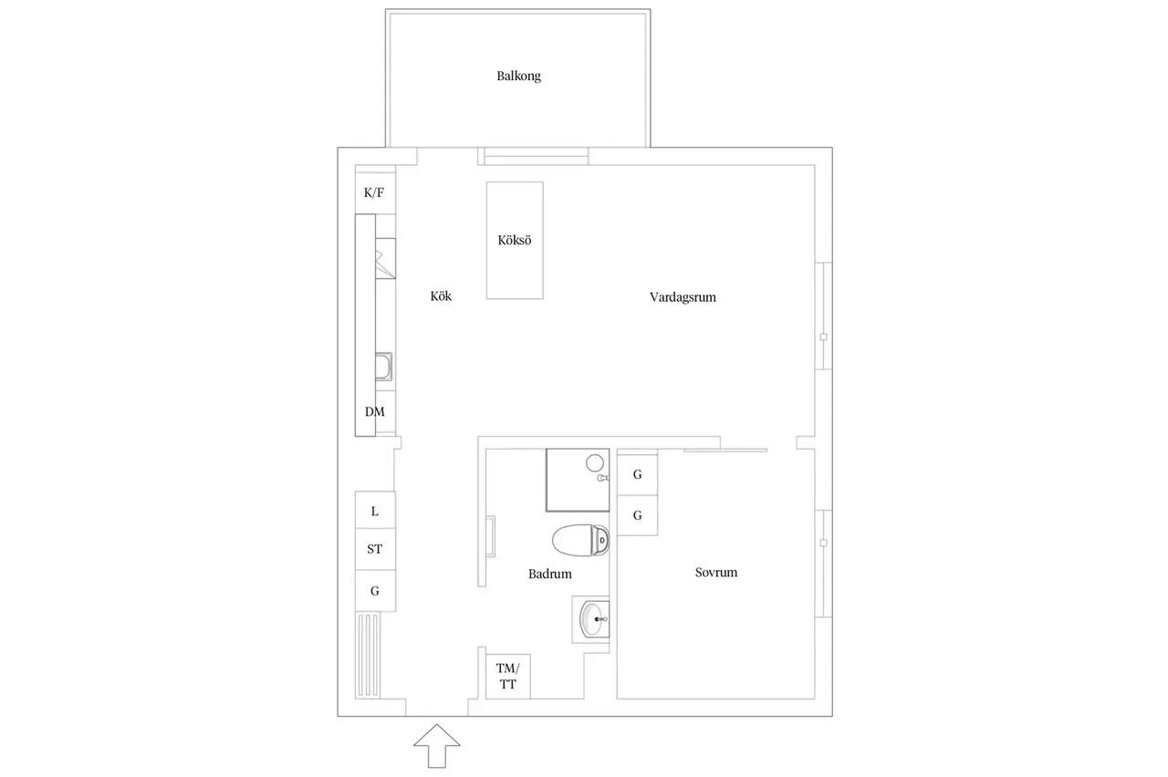 Floor plan for Parternas gränd 43