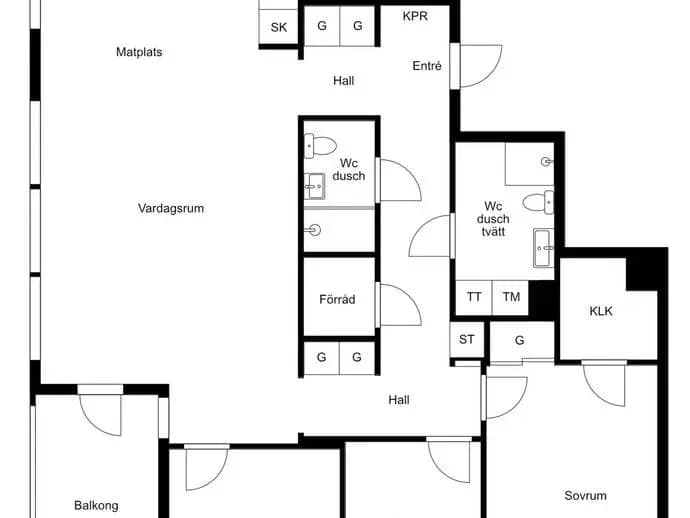 Floor plan for Poseidongatan 7