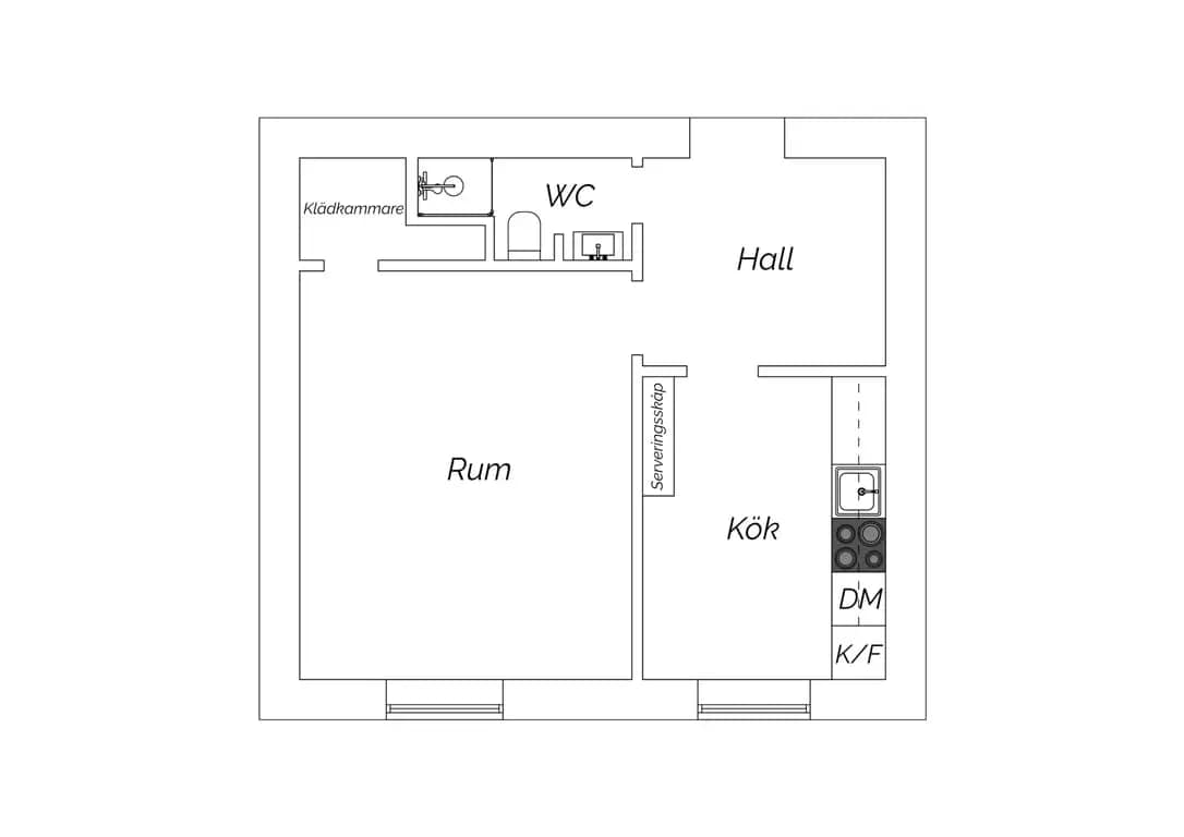 Floor plan for Tjurbergsgatan 38