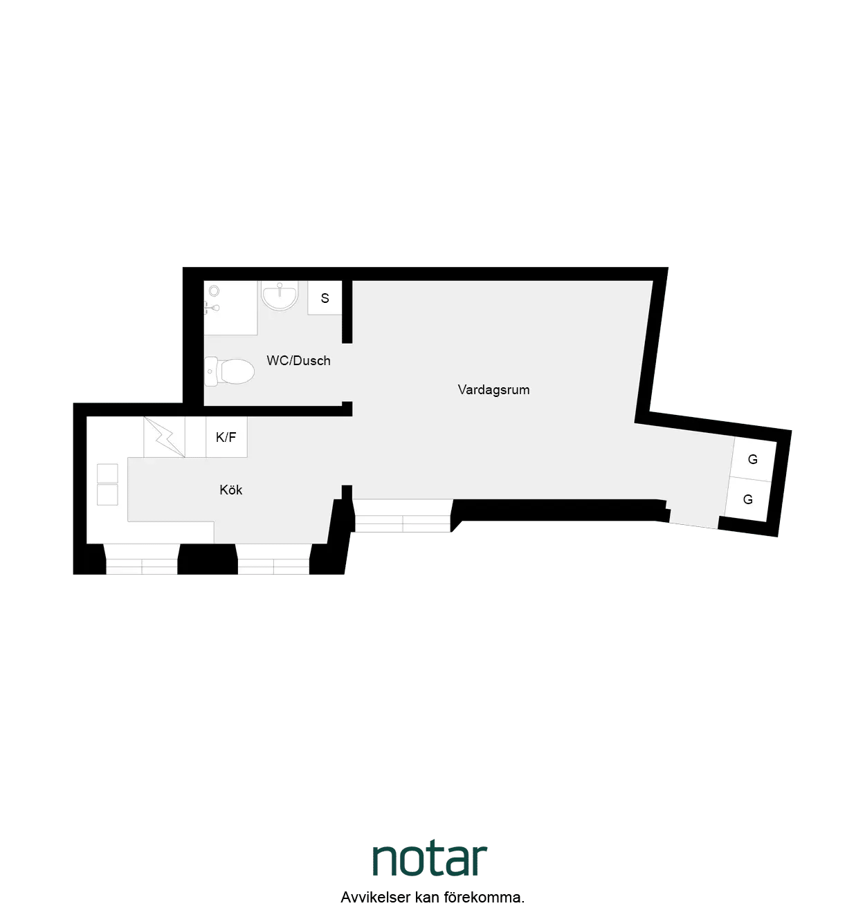 Floor plan for Lilla Södergatan 17F