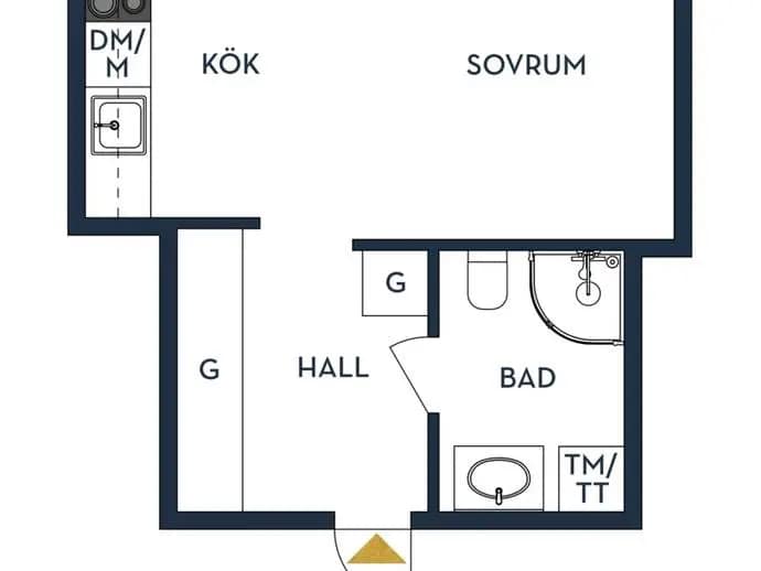 Floor plan for Munspelsgatan 24