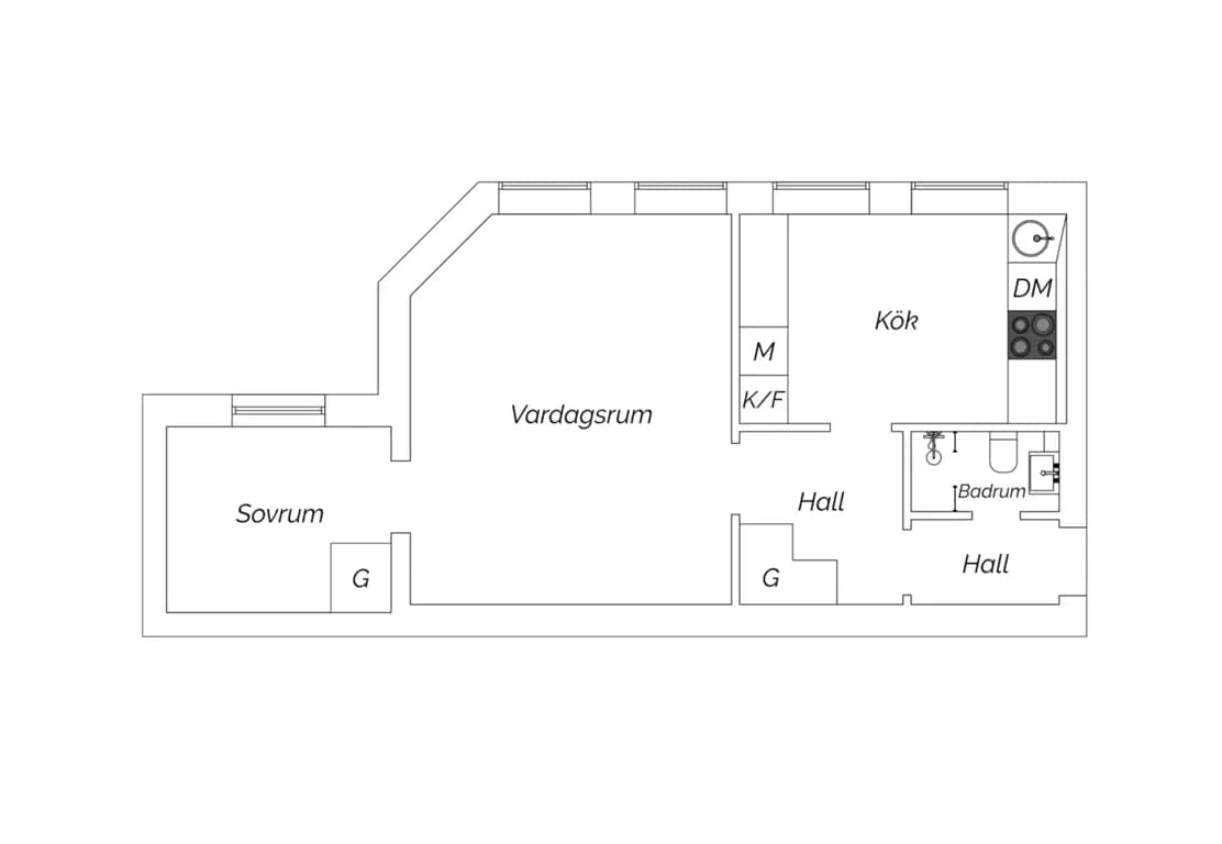 Floor plan for Ehrensvärdsgatan 18