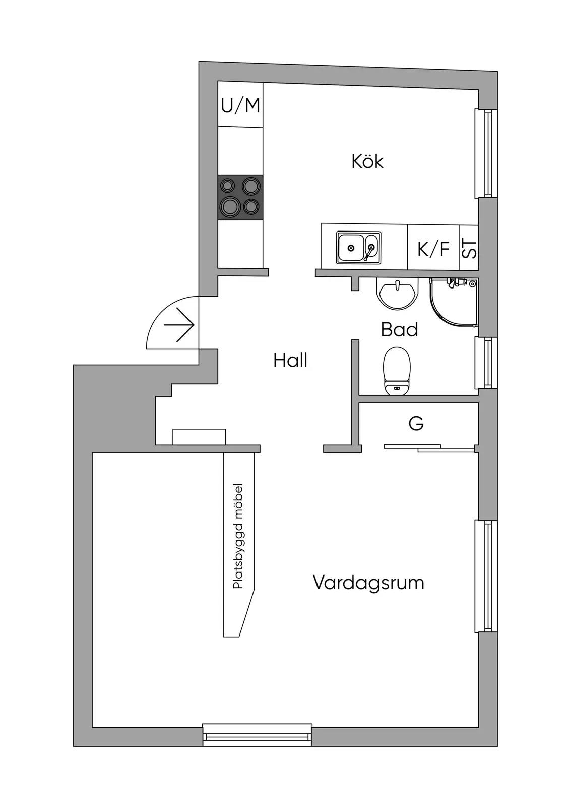 Planritning för Annandagsvägen 7