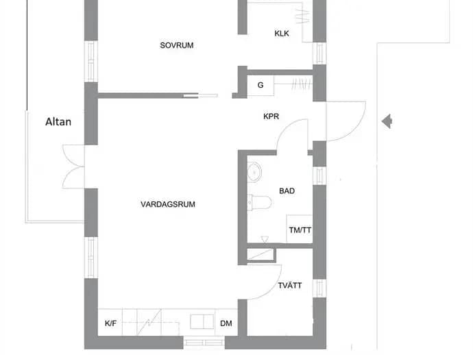 Floor plan for Laudons väg 2C