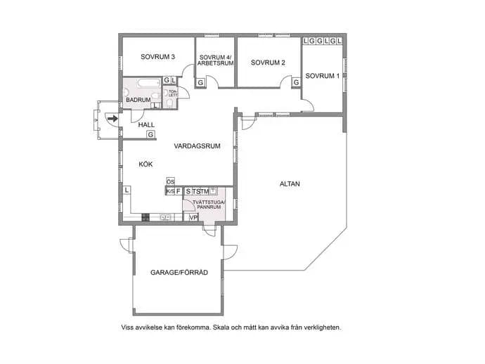Floor plan for Frivägen 5