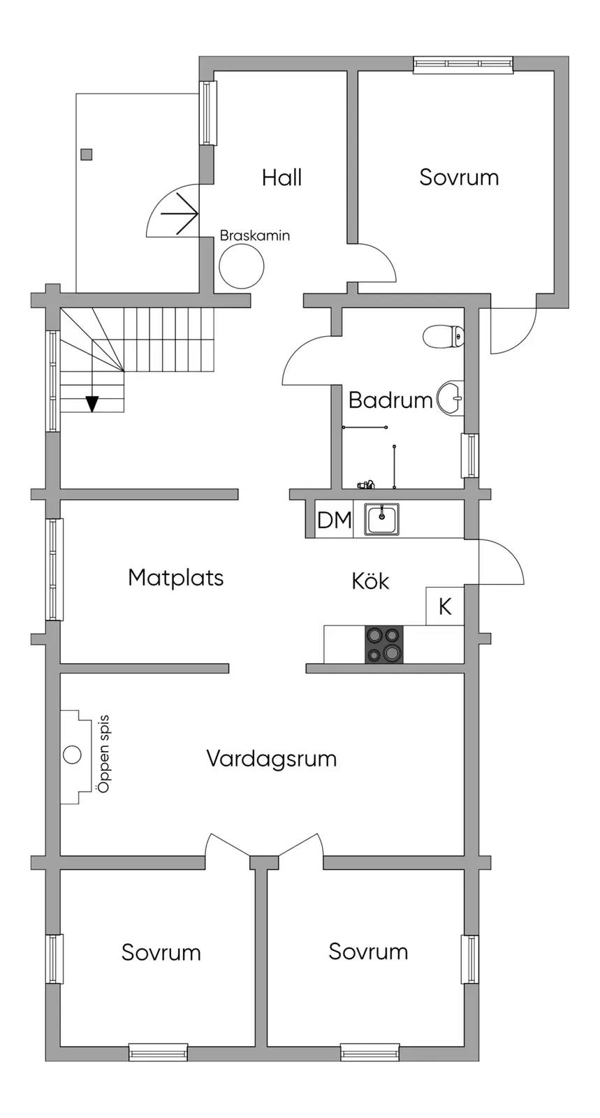 Planritning för Spettvägen 7