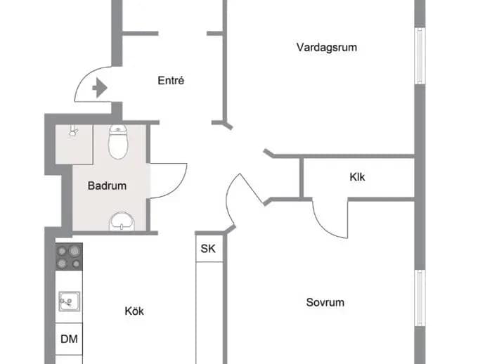 Floor plan for Fjärdhundragatan 60