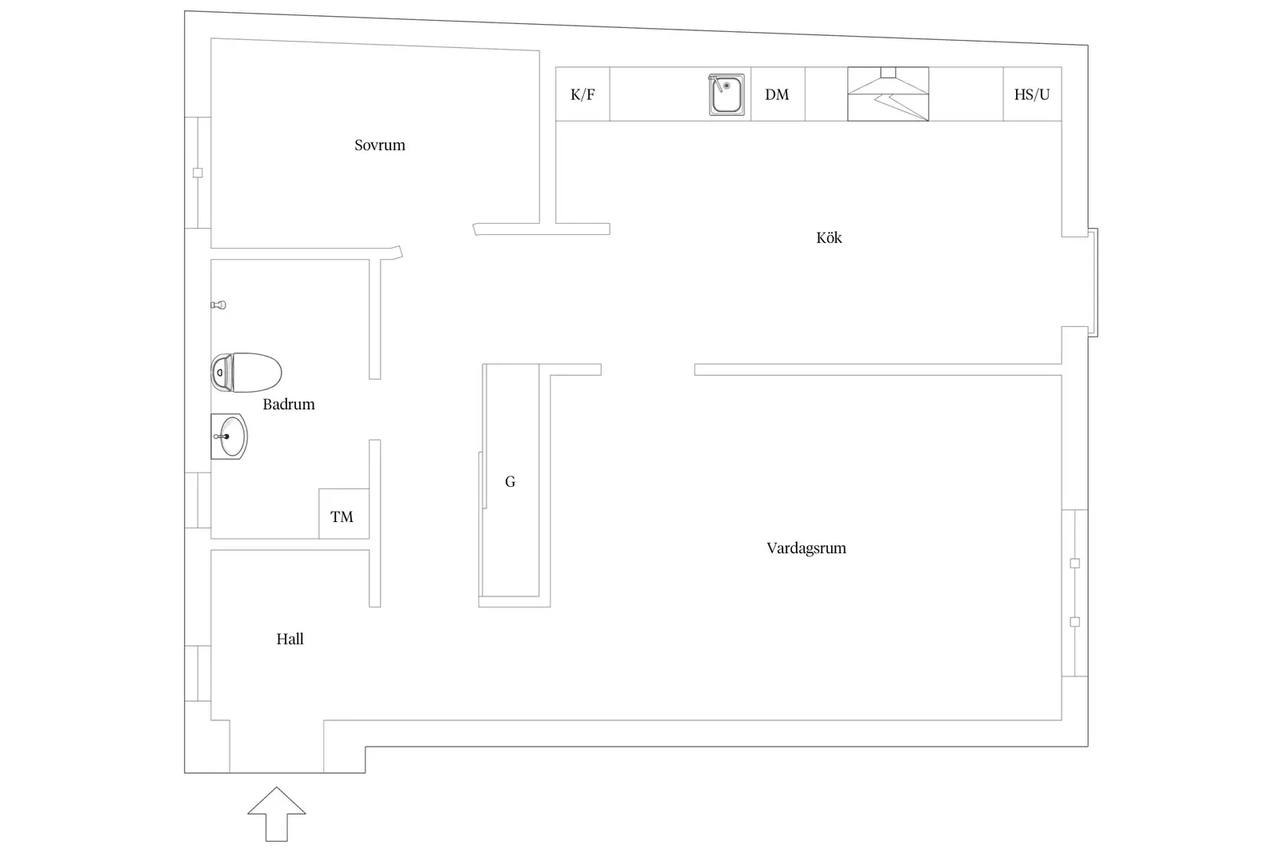 Floor plan for Norra Kyrkogatan 8