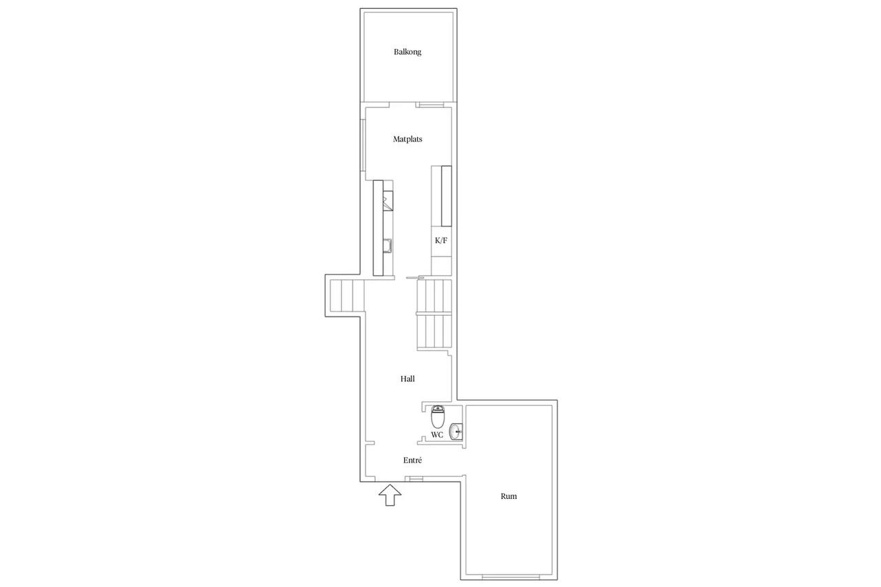 Floor plan for Hallandsvägen 9