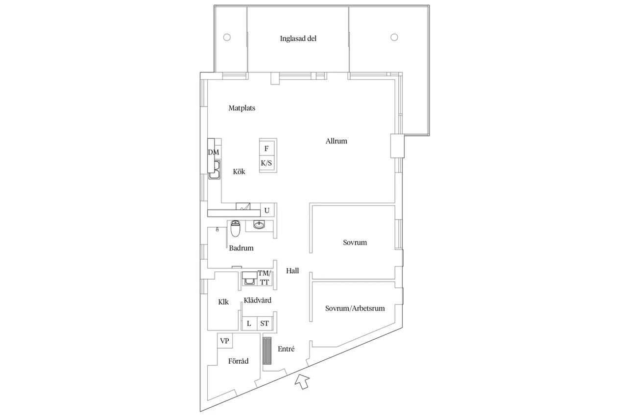 Floor plan for Ivars Väg 1