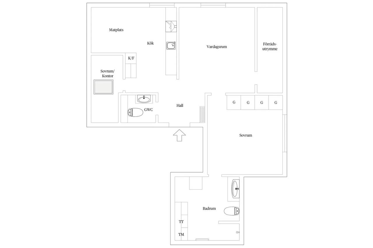 Floor plan for Rådmansgatan 45