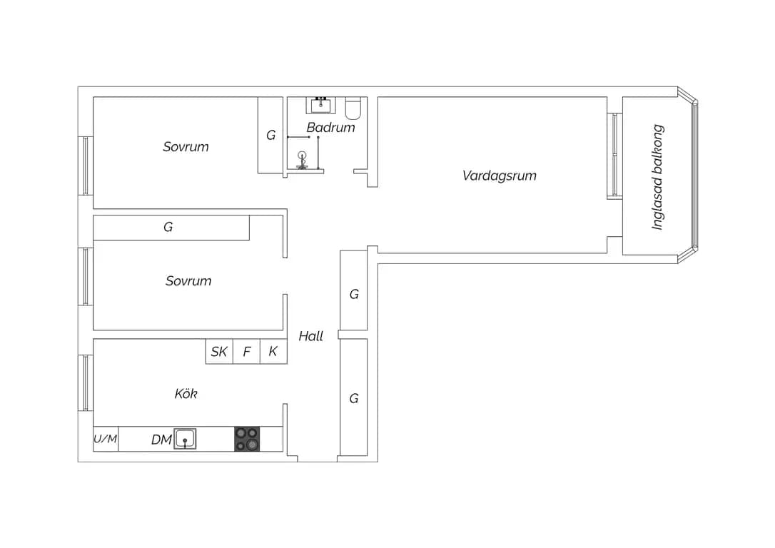 Floor plan for Kronetorpsgatan 66 C