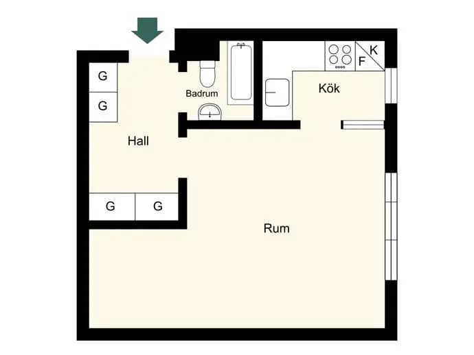 Planritning för Solfagravägen 3