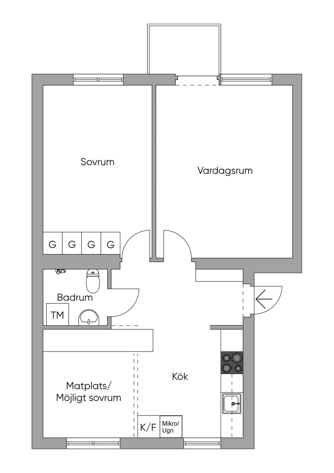 Floor plan for Lotterivägen 29