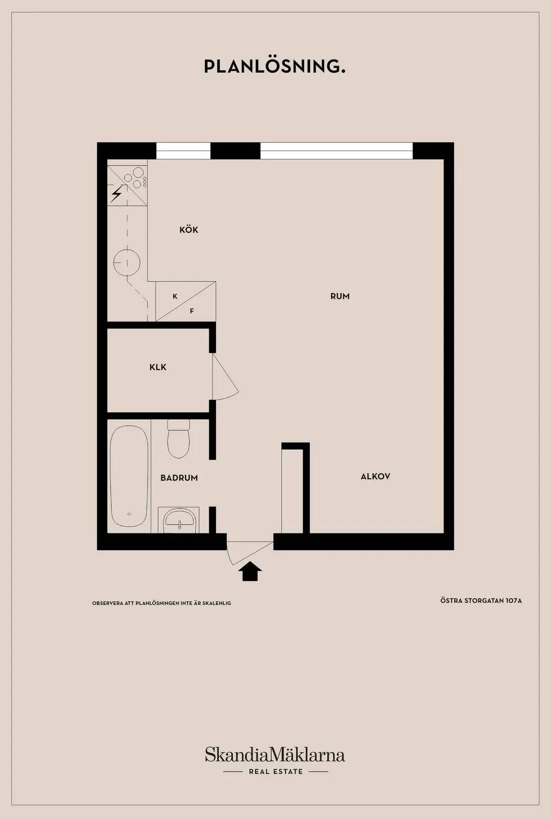 Floor plan for Östra Storgatan 107A