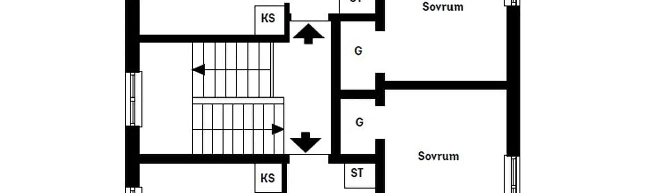 Floor plan for Genvägen 25