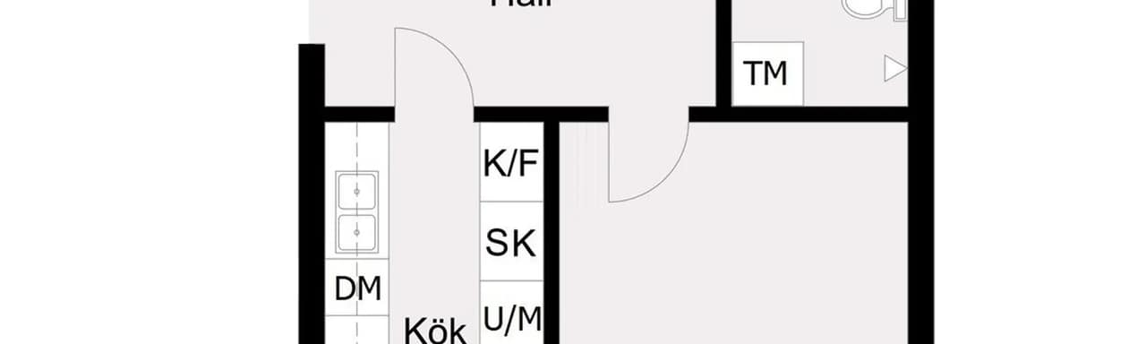 Planritning för Vallvägen 1A