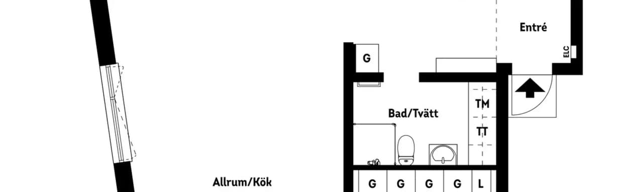 Floor plan for Drottninggatan 2B