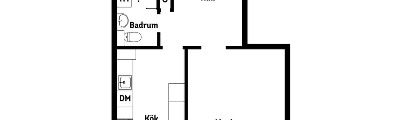 Floor plan for Domaregatan 5B