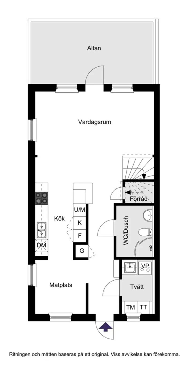 Planritning för Västra Blomstergatan 25D