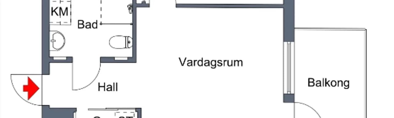 Planritning för Spikskogatan 16