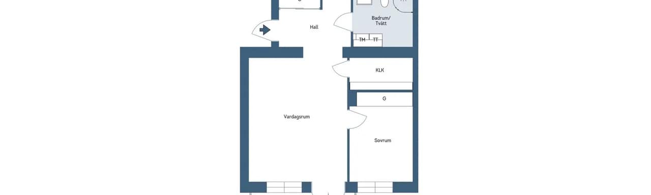 Floor plan for Högbo 7A
