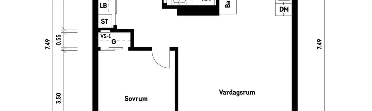 Floor plan for Bildradiogatan 8C