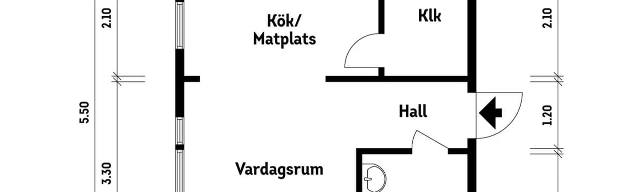 Floor plan for Åby allé 5