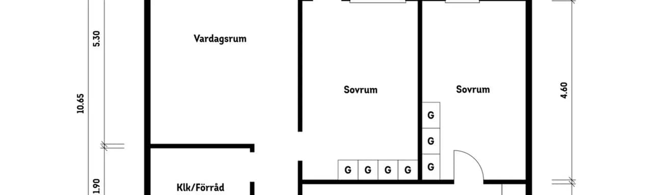 Floor plan for Sockengatan 16A