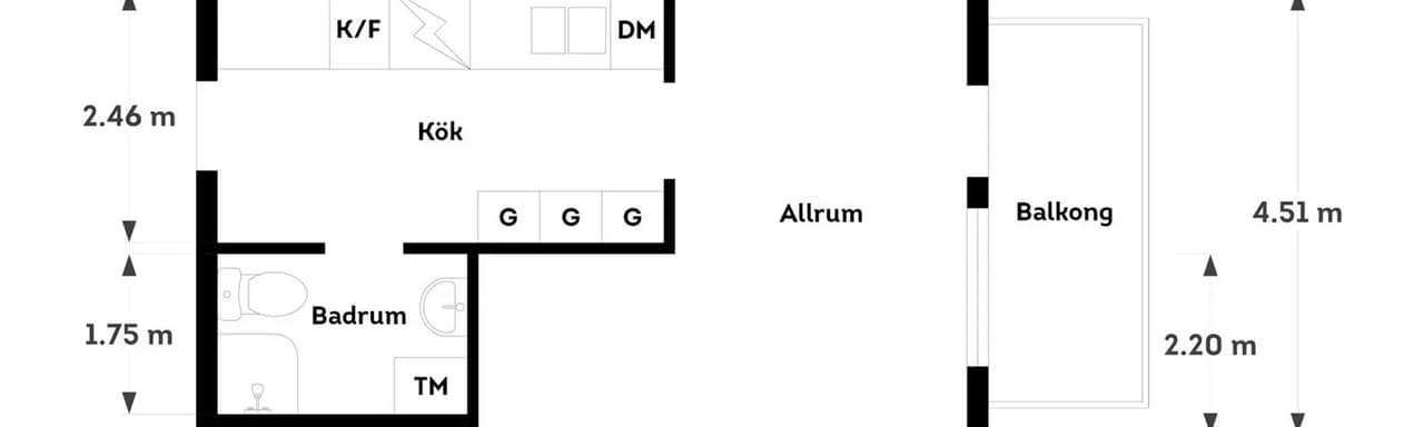 Floor plan for Korstörnegatan 9