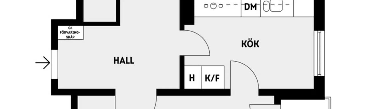 Floor plan for Radarvägen 14