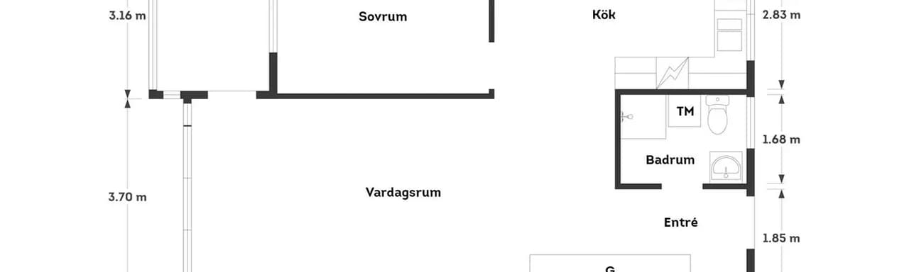 Planritning för Cederflychts gata 13