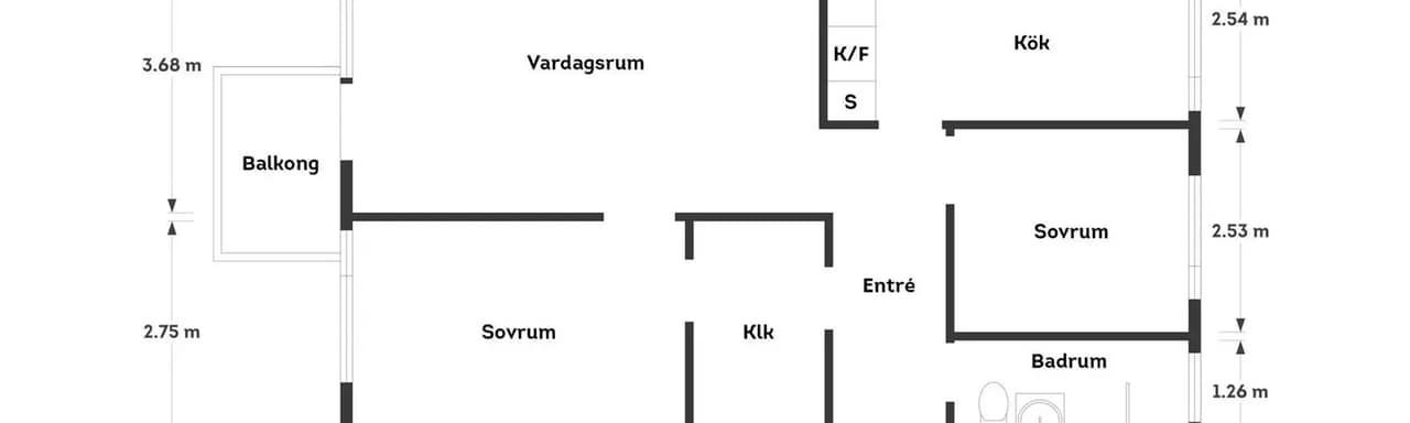 Floor plan for Önskevädersgatan 23