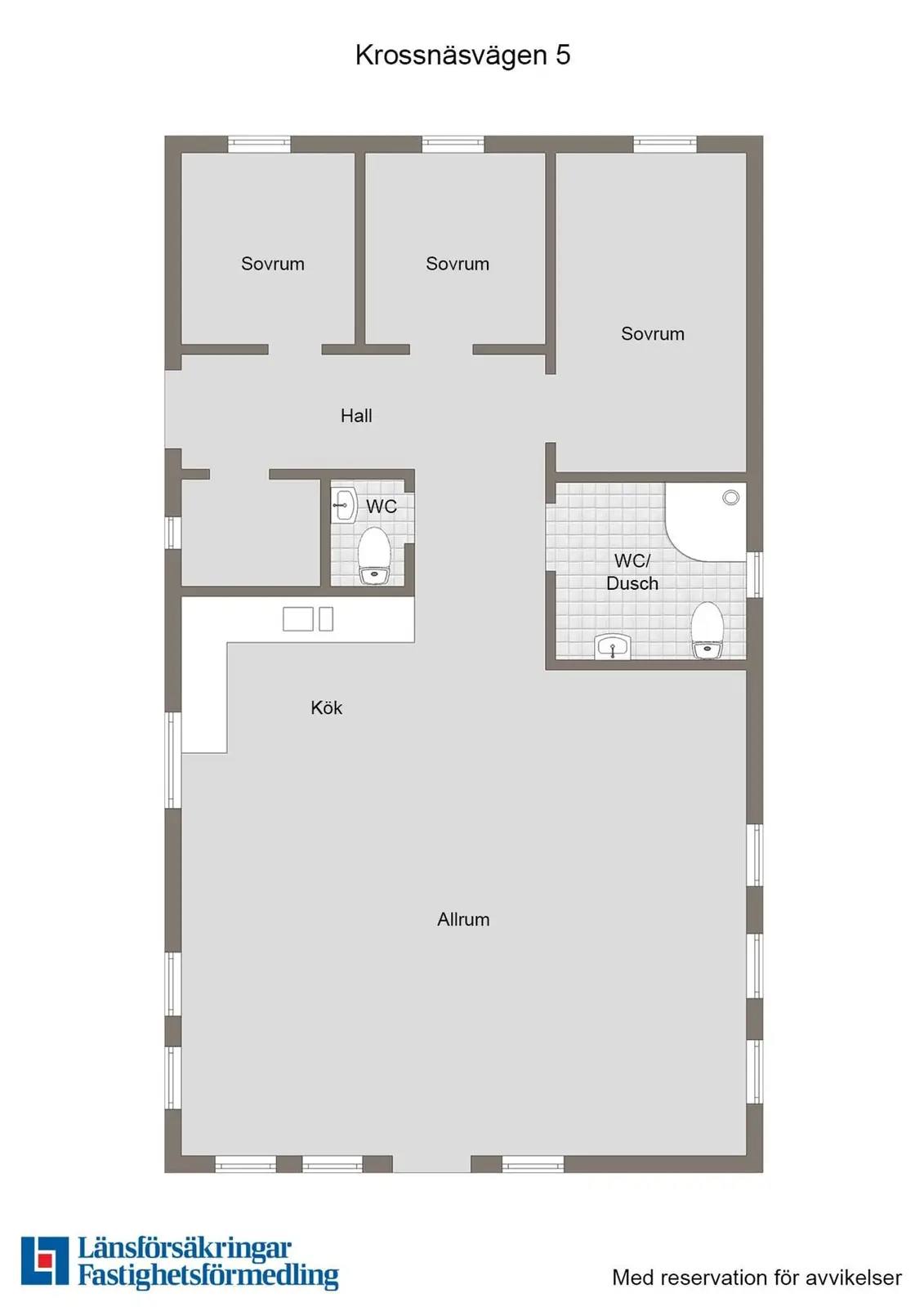 Floor plan for Krossnäsvägen 15B Strömstad (Tanums kommun)
