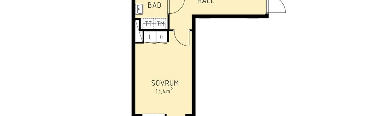 Planritning för Kvarnvägen 38C, 5tr