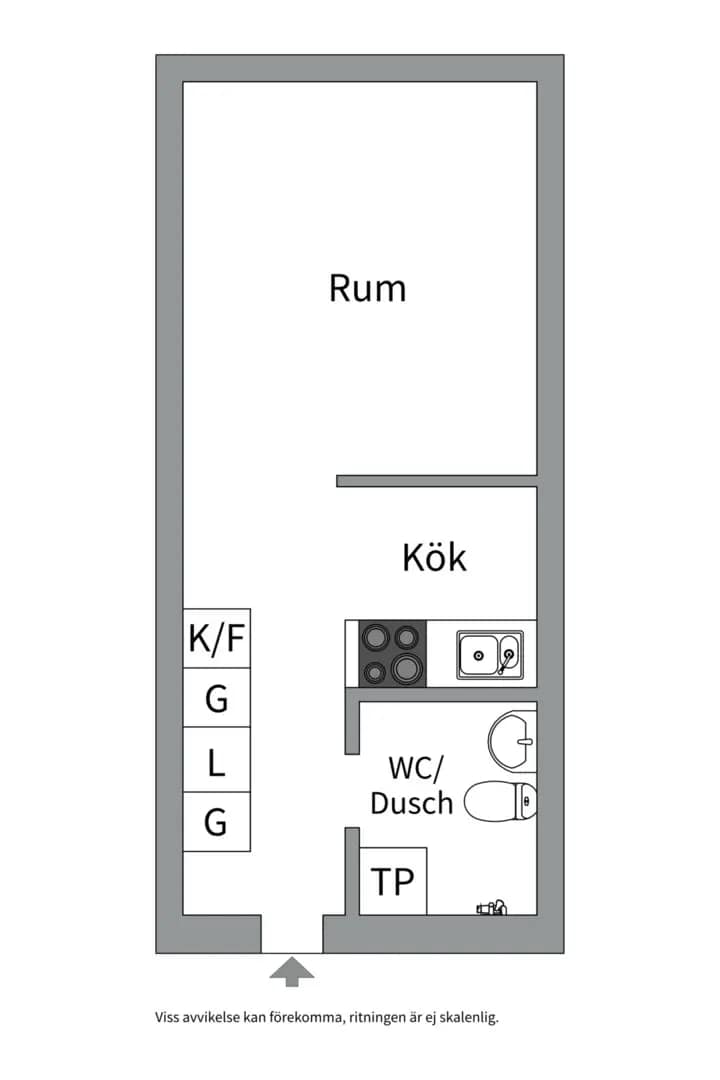 Floor plan for Vaksalagatan 18A